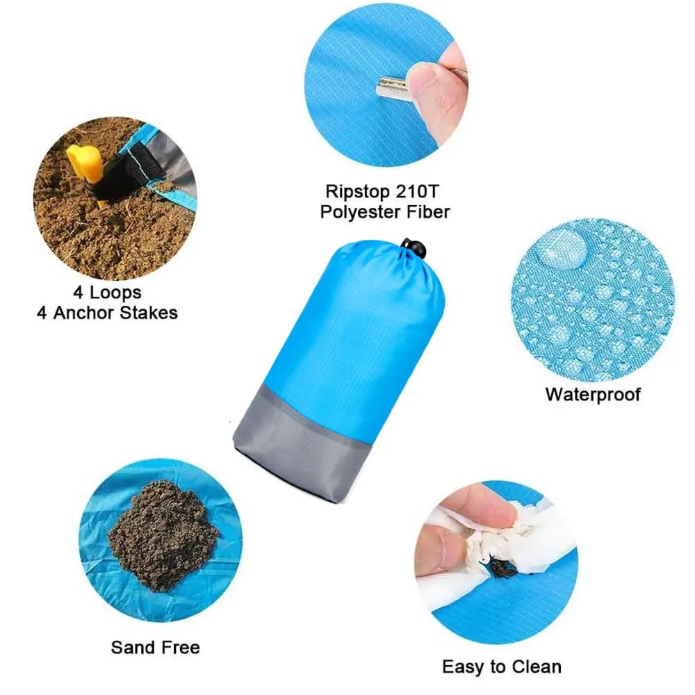 🧺Beach Mat – Lightweight, Waterproof & Sandproof